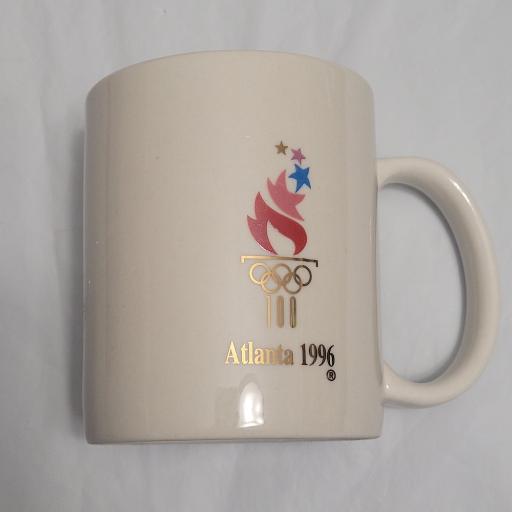 NWT Vintage Official 1996 Atlanta Olympic Games 100 Torch Design Coffee Mug